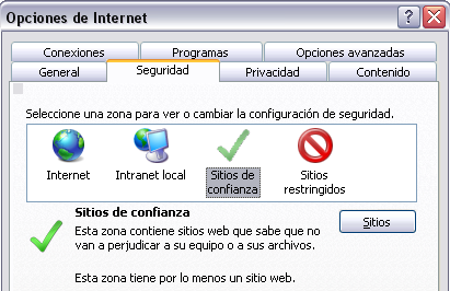 Sitios de confianza