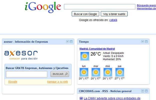 Ejemplo iGoogle