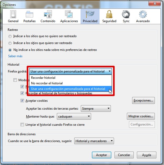 Privacidad en Mozilla Firefox Privacidad en Mozilla Firefox