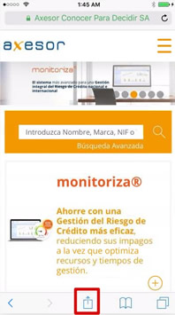 Abrir menú compartir iOS Abrir menú compartir iOS