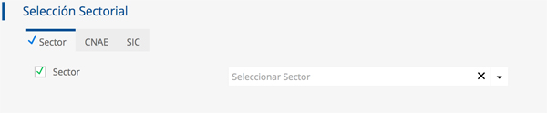 Selección Sectorial Selección Sectorial