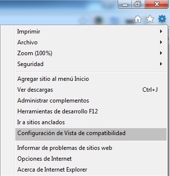 Paso 1 configuración Vista Compatibilidad Paso 1 configuración Vista Compatibilidad