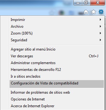 Paso 1 configuración Vista Compatibilidad