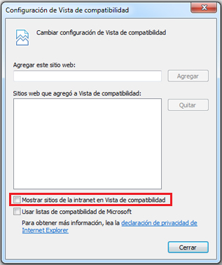 Desactivar sitios intranet Desactivar sitios intranet