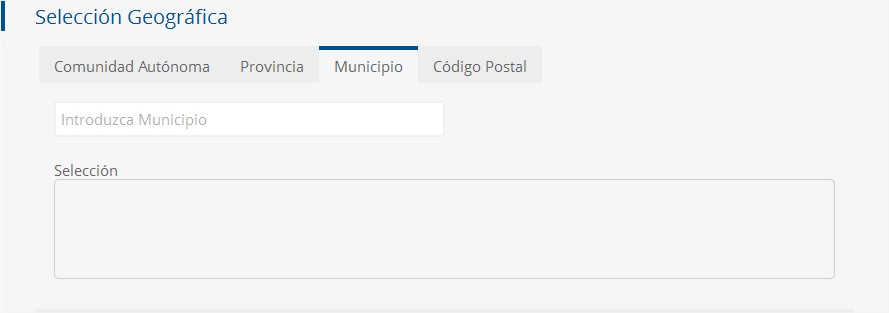 Selección Municipio
