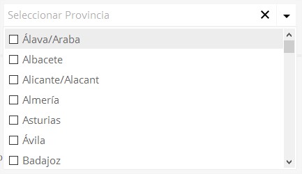 Selector Provincia