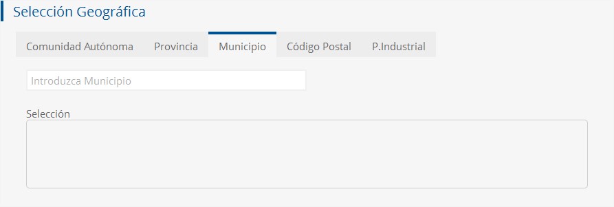 Selección Municipio